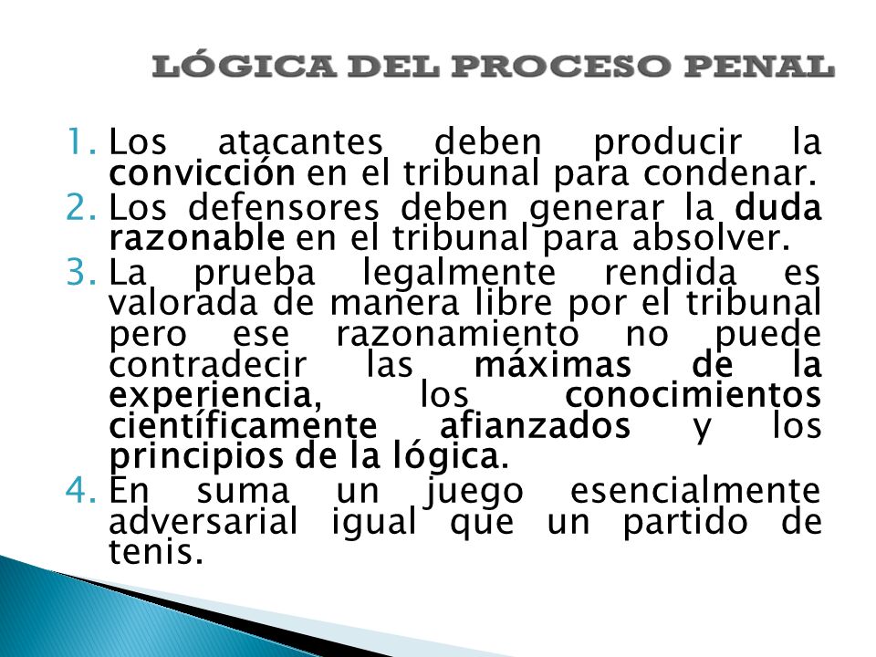 Los atacantes deben producir la convicción en el tribunal para condenar.