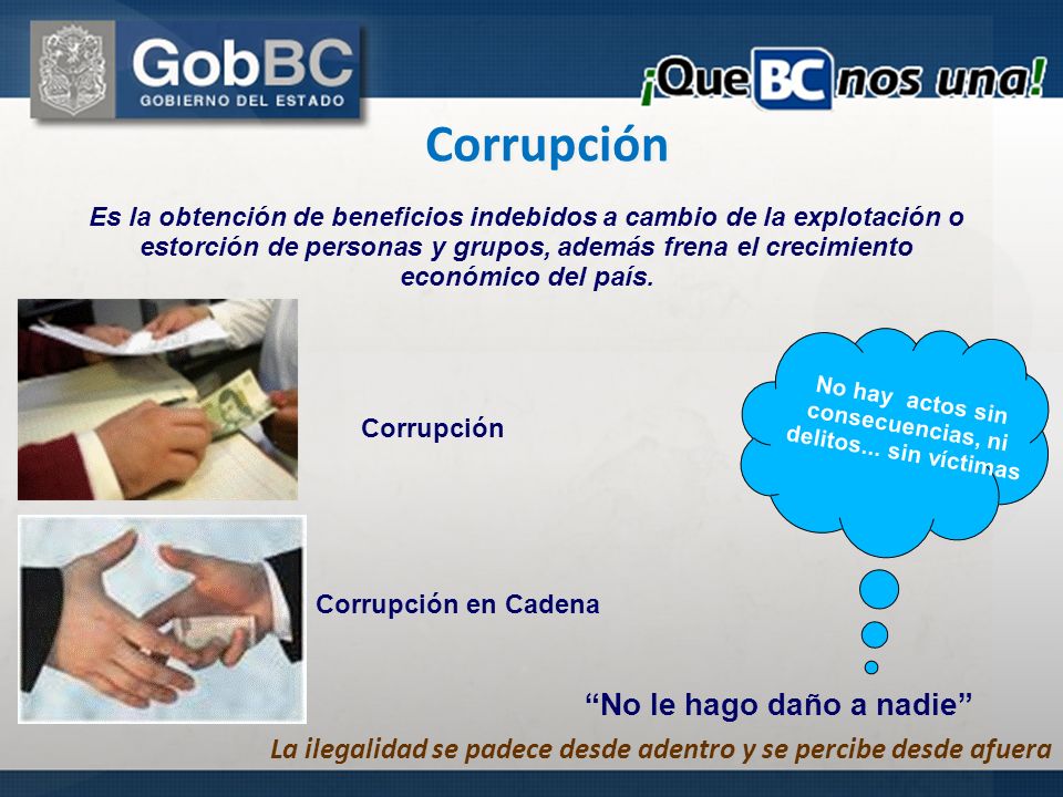 Corrupción No le hago daño a nadie