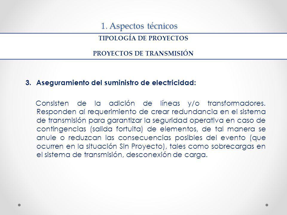 TIPOLOGÍA DE PROYECTOS PROYECTOS DE TRANSMISIÓN
