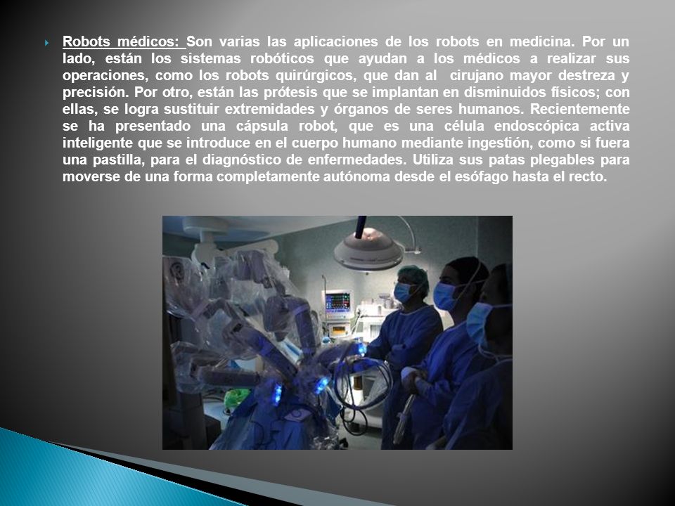 Robots médicos: Son varias las aplicaciones de los robots en medicina