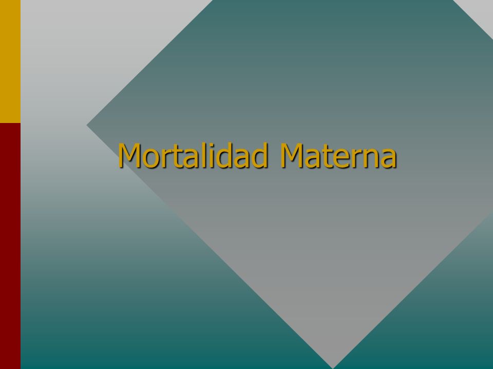 Mortalidad Materna