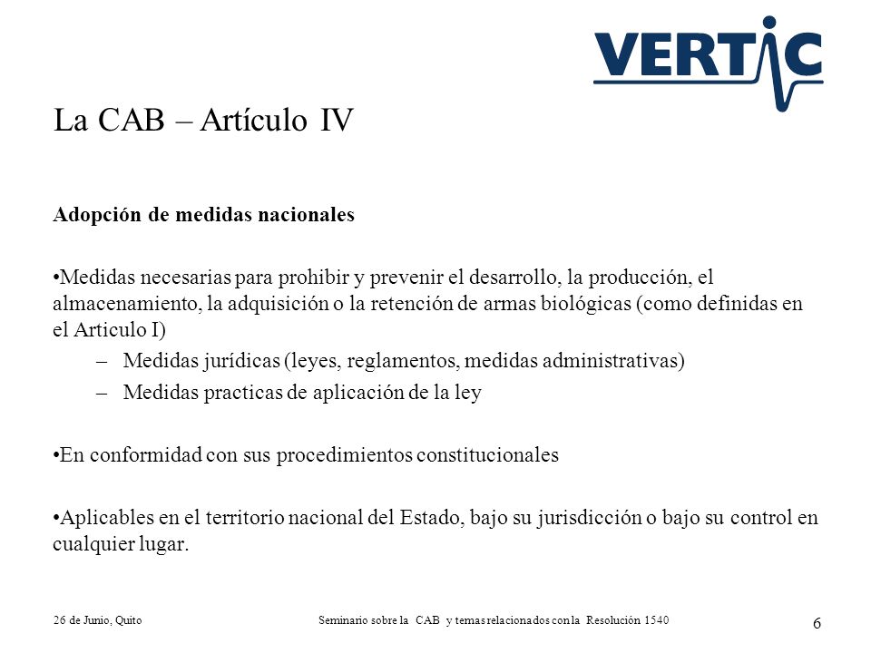 Seminario sobre la CAB y temas relacionados con la Resolución 1540