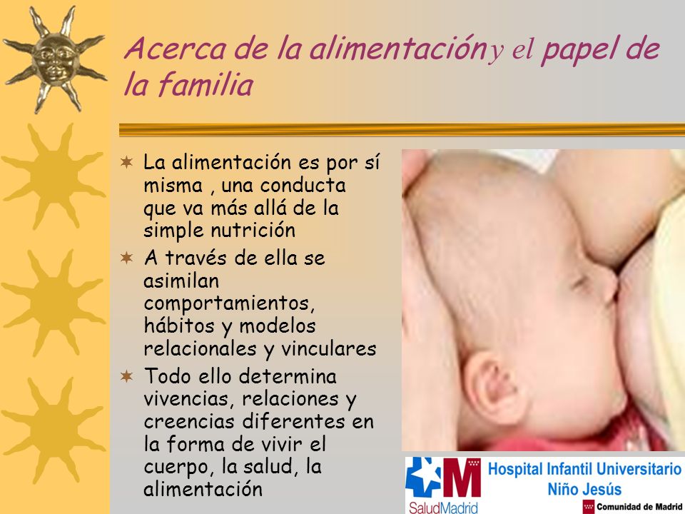 Acerca de la alimentación y el papel de la familia