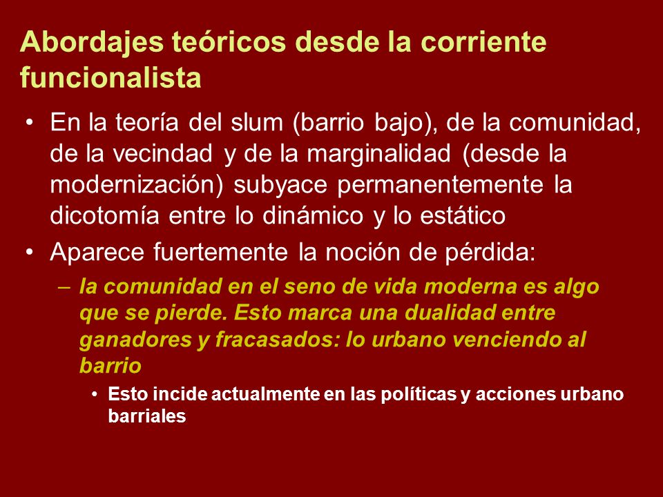 Abordajes teóricos desde la corriente funcionalista