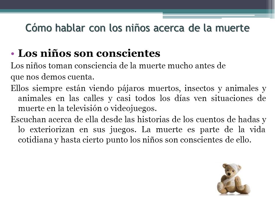 Cómo hablar con los niños acerca de la muerte