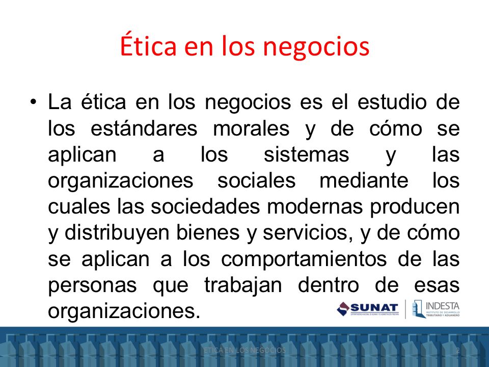 Ética en los negocios