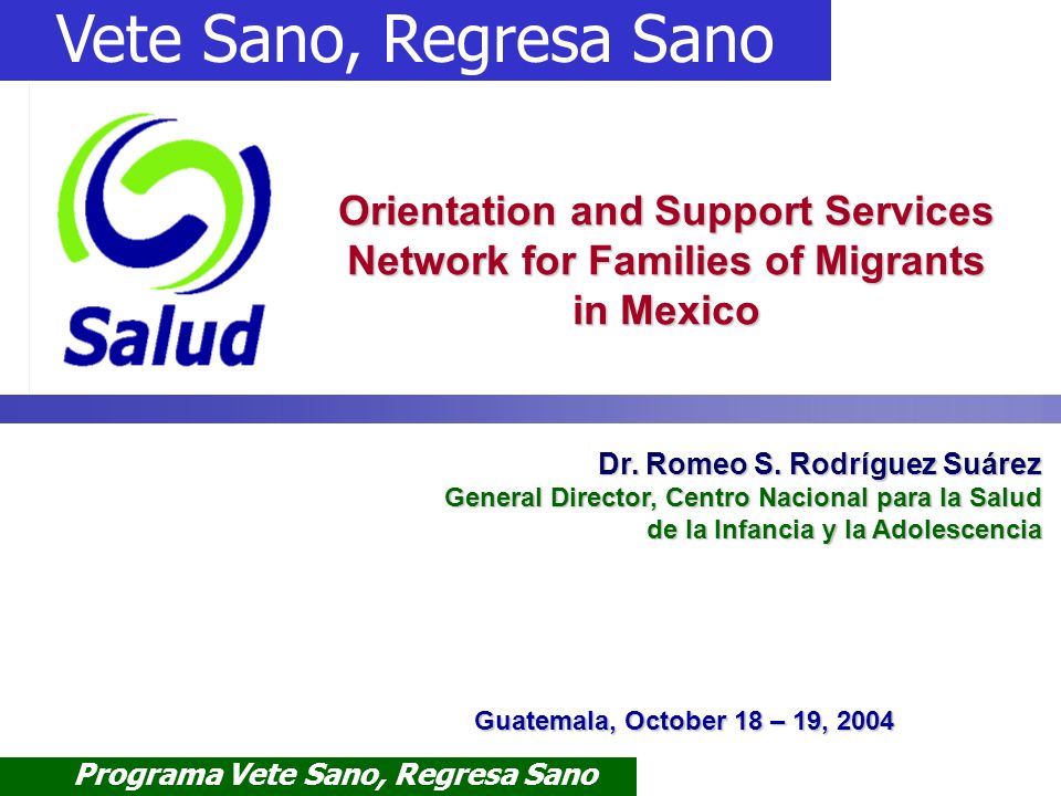 Orientation and Support Services Network for Families of Migrants