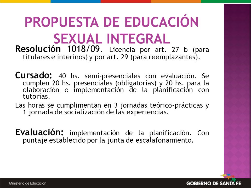PROPUESTA DE EDUCACIÓN SEXUAL INTEGRAL