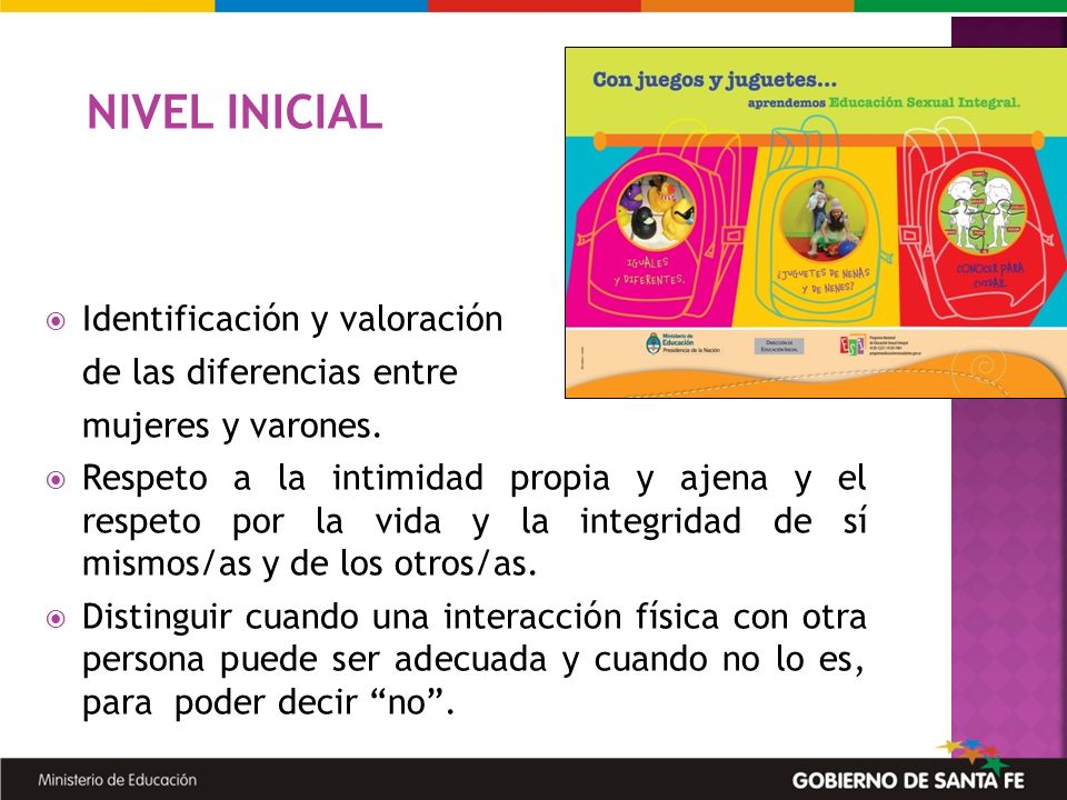 NIVEL INICIAL Identificación y valoración de las diferencias entre