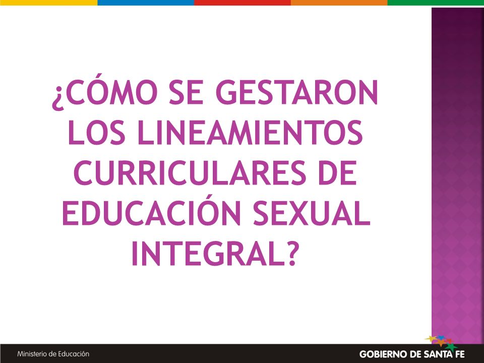 ¿CÓMO SE GESTARON LOS LINEAMIENTOS CURRICULARES DE EDUCACIÓN SEXUAL INTEGRAL