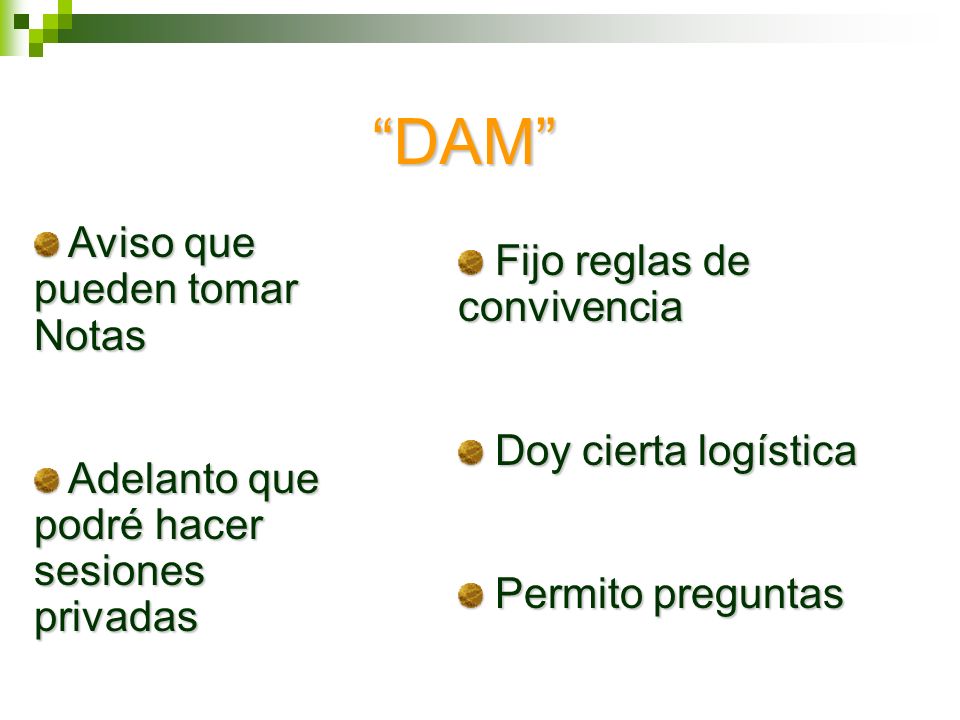 DAM Fijo reglas de convivencia Aviso que pueden tomar Notas