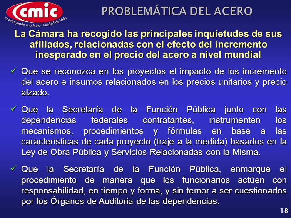 La Cámara ha recogido las principales inquietudes de sus afiliados, relacionadas con el efecto del incremento inesperado en el precio del acero a nivel mundial