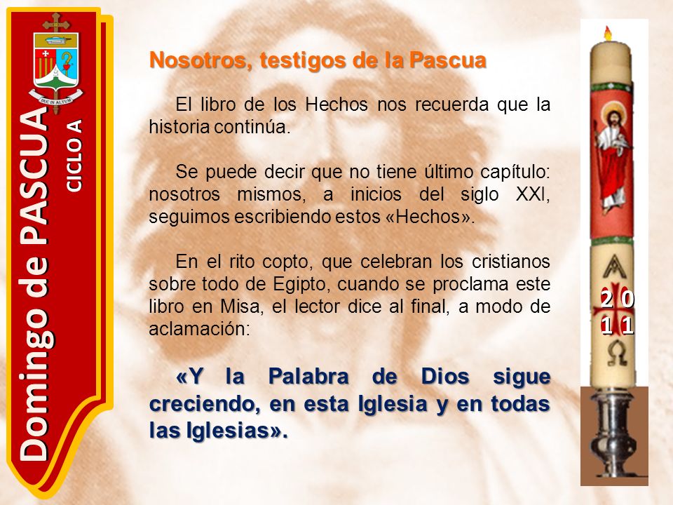 Domingo de PASCUA 2 1 Nosotros, testigos de la Pascua CICLO A