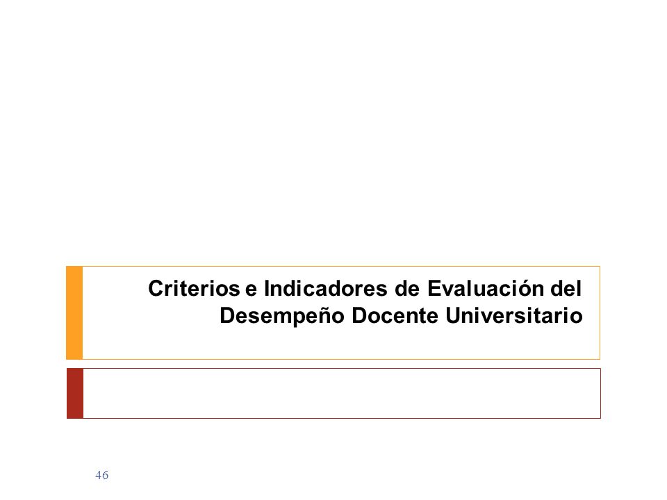 Criterios e Indicadores de Evaluación del Desempeño Docente Universitario