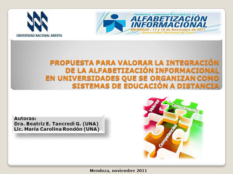 PROPUESTA PARA VALORAR LA INTEGRACIÓN DE LA ALFABETIZACIÓN INFORMACIONAL EN UNIVERSIDADES QUE SE ORGANIZAN COMO SISTEMAS DE EDUCACIÓN A DISTANCIA