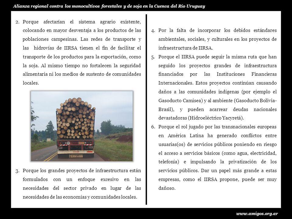 Alianza regional contra los monocultivos forestales y de soja en la Cuenca del Río Uruguay