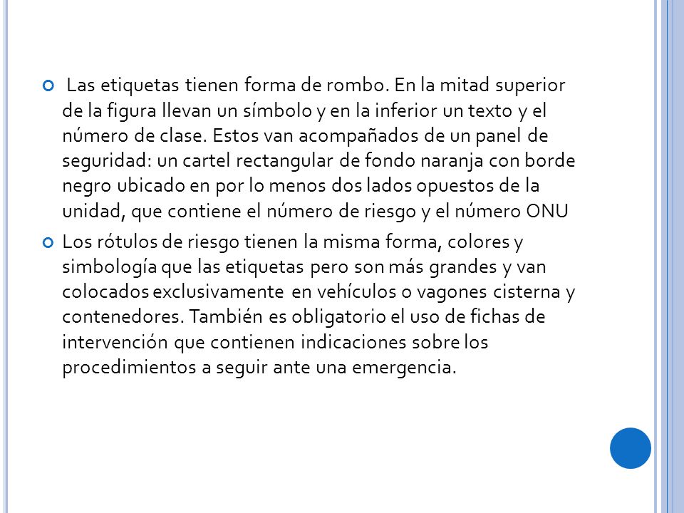 Las etiquetas tienen forma de rombo