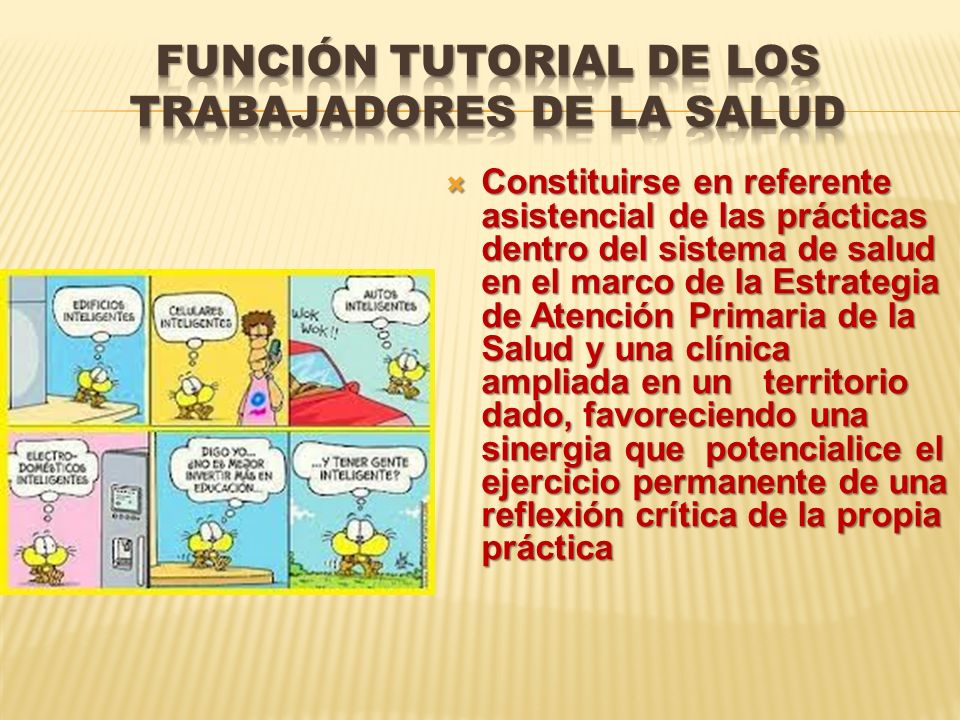 Función tutorial de los trabajadores de la salud