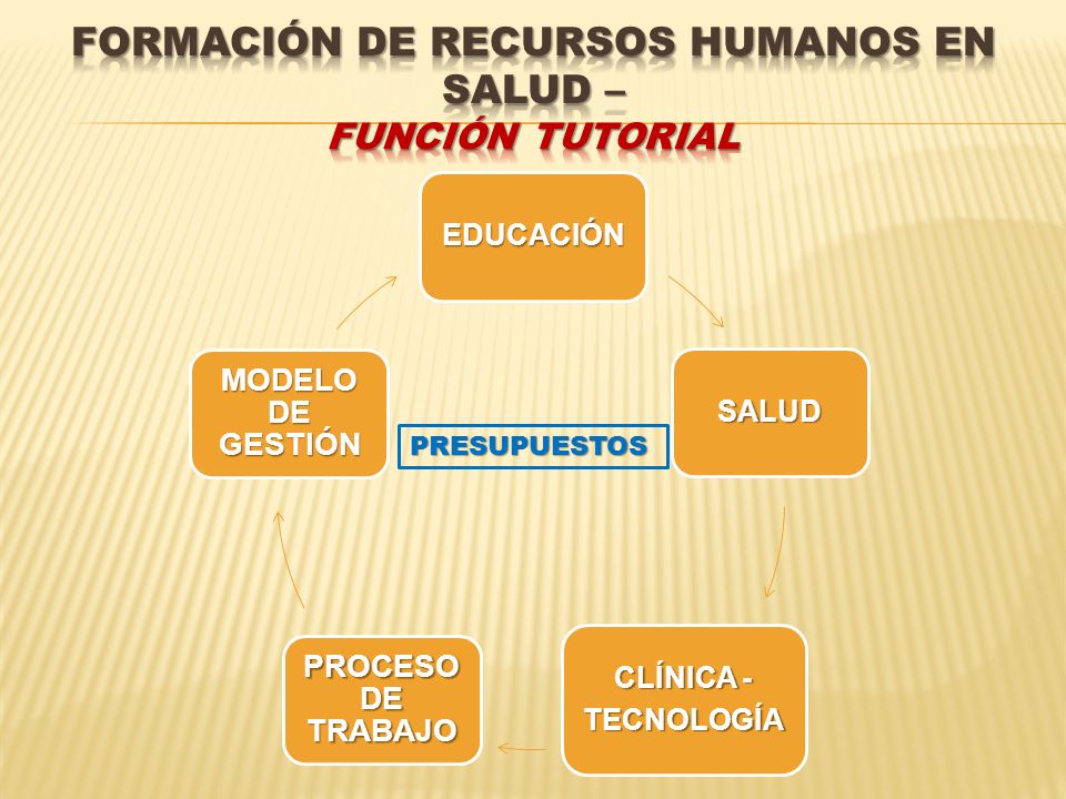 FORMACIÓN DE RECURSOS HUMANOS EN SALUD – Función tutorial