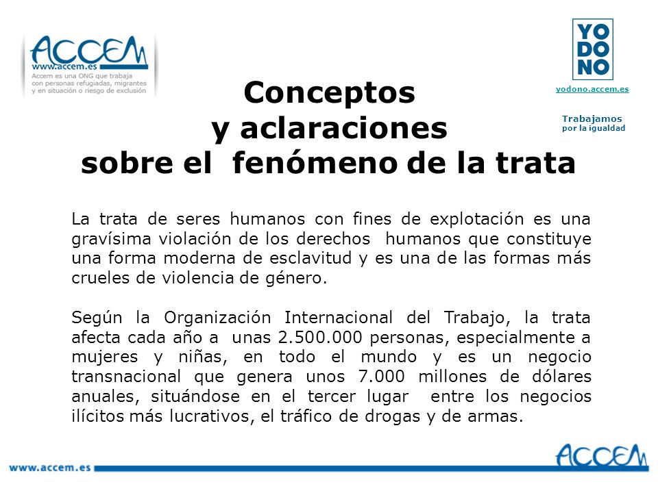 sobre el fenómeno de la trata