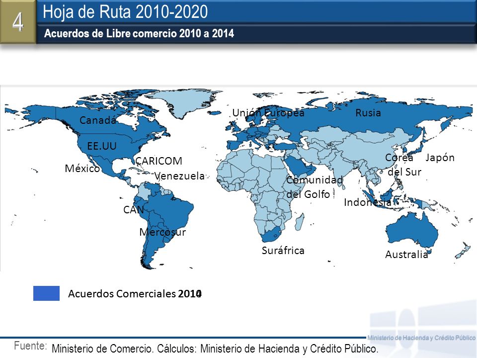 4 Hoja de Ruta Acuerdos de Libre comercio 2010 a 2014
