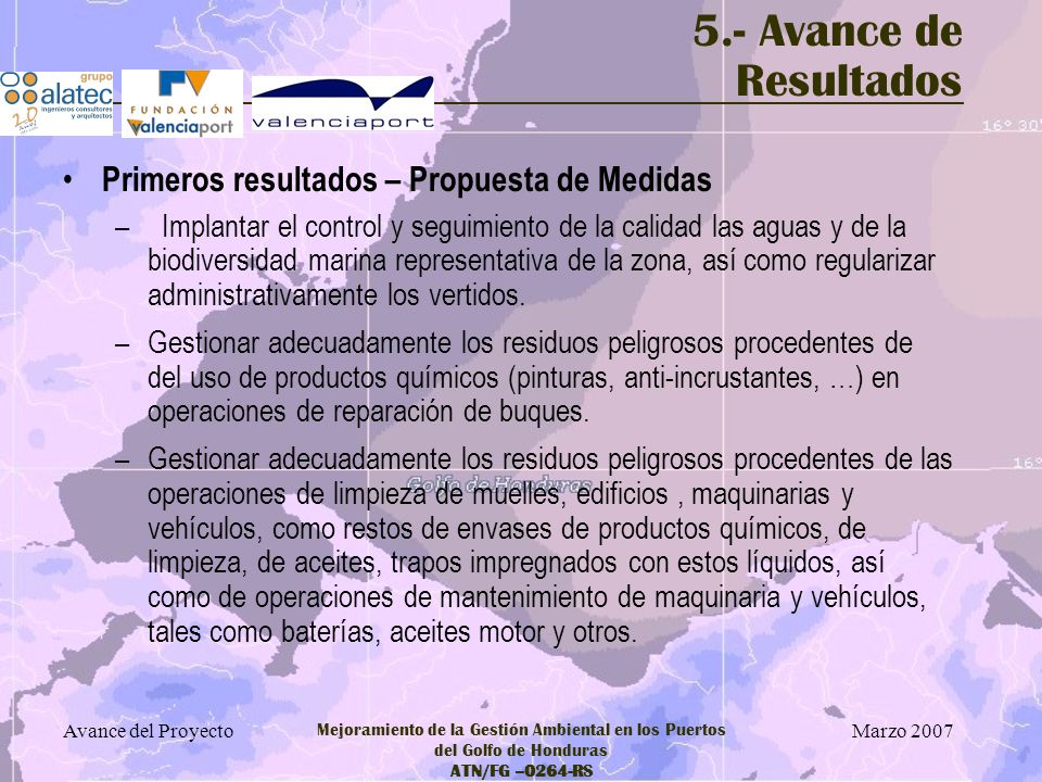 5.- Avance de Resultados Primeros resultados – Propuesta de Medidas