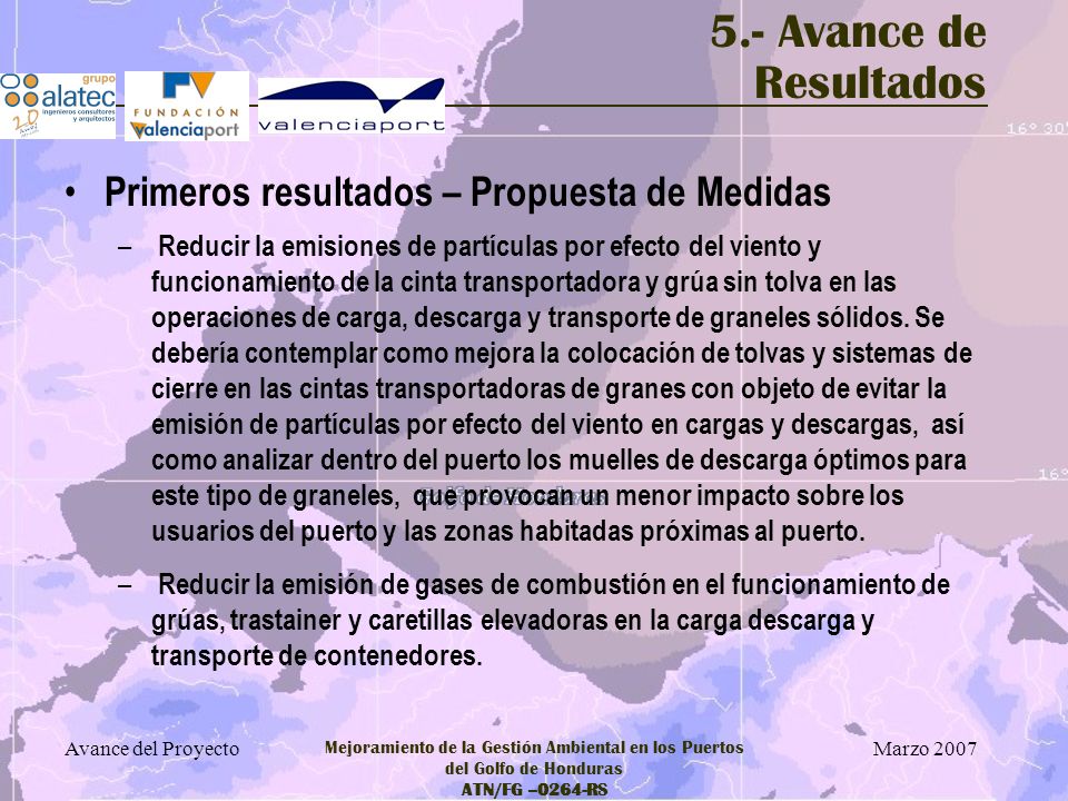 5.- Avance de Resultados Primeros resultados – Propuesta de Medidas