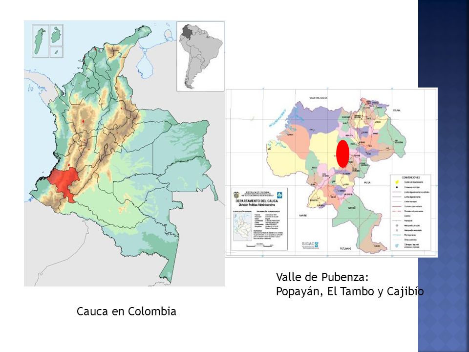 Valle de Pubenza: Popayán, El Tambo y Cajibío Cauca en Colombia