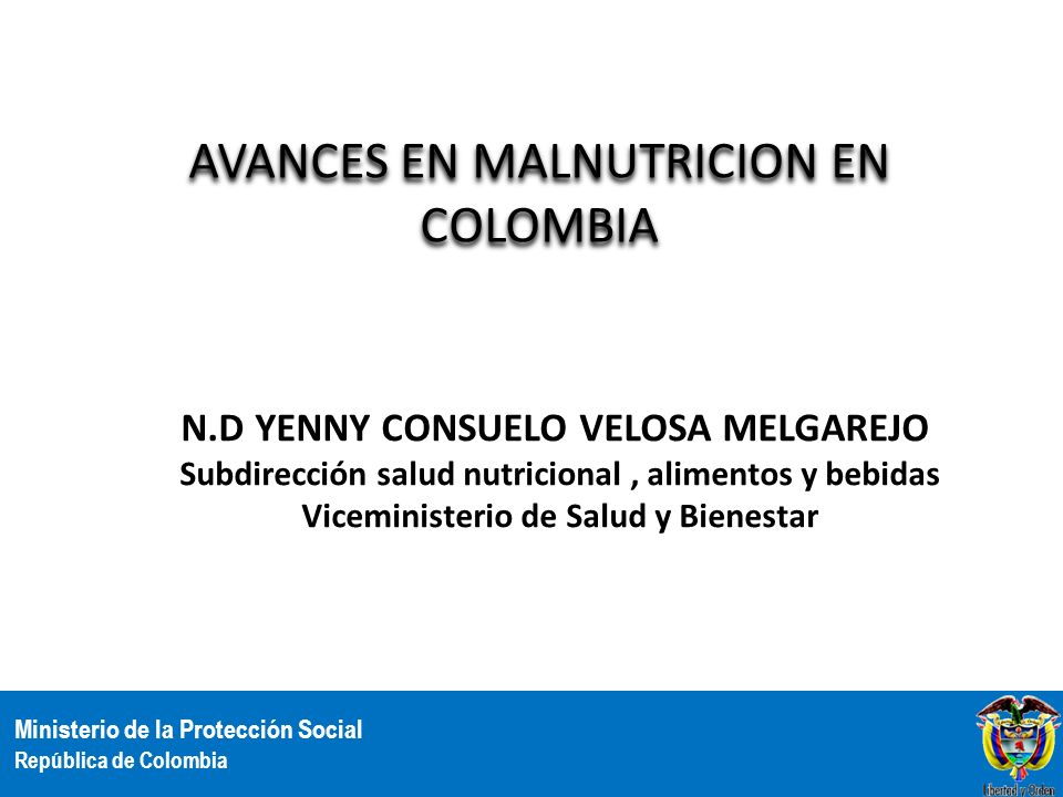 AVANCES EN MALNUTRICION EN COLOMBIA