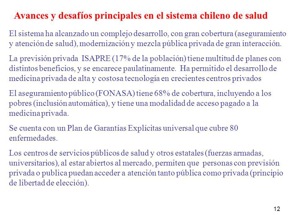 Avances y desafíos principales en el sistema chileno de salud