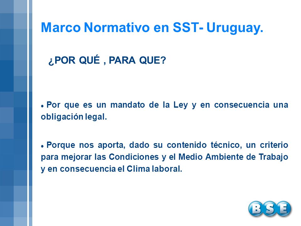 Marco Normativo en SST- Uruguay.