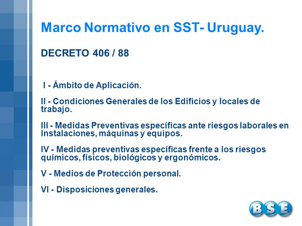 Marco Normativo en SST- Uruguay.