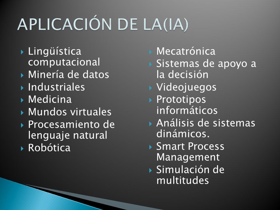 APLICACIÓN DE LA(IA) Lingüística computacional Minería de datos