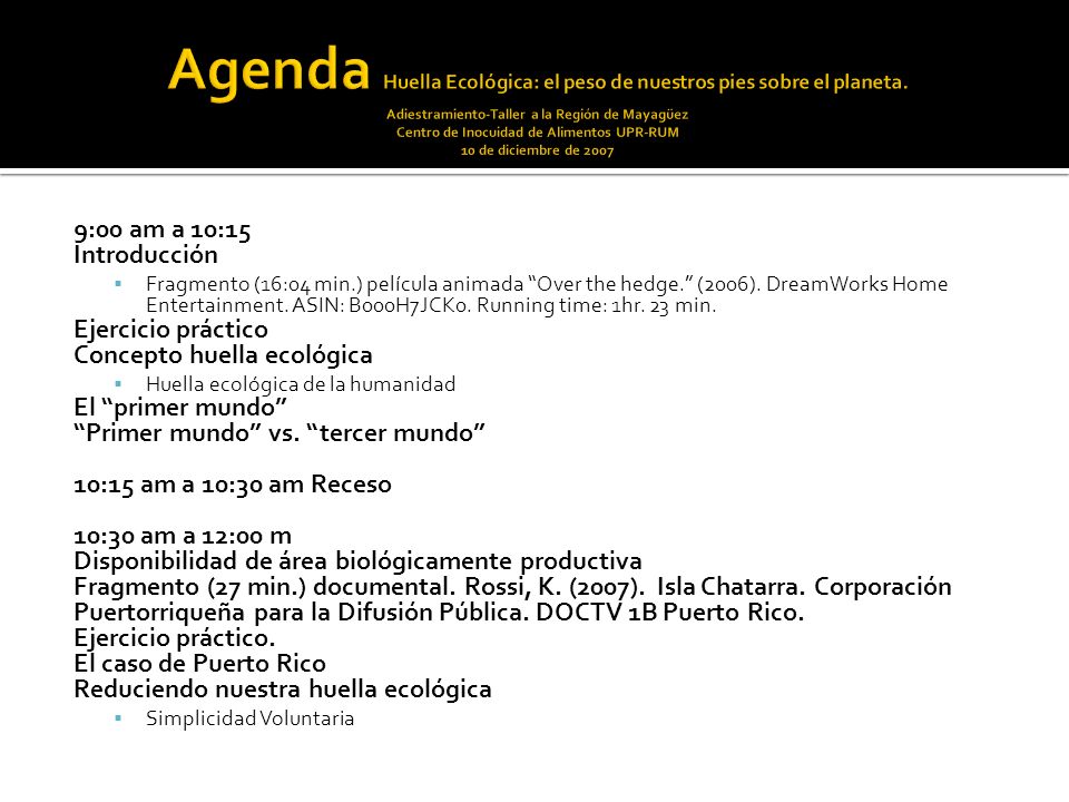 Agenda Huella Ecológica: el peso de nuestros pies sobre el planeta