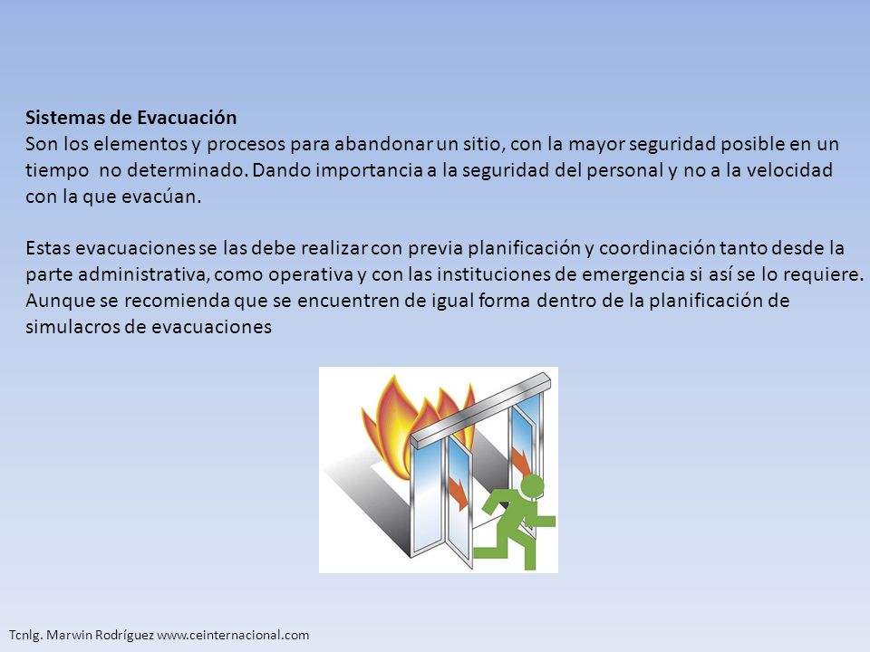 Sistemas de Evacuación