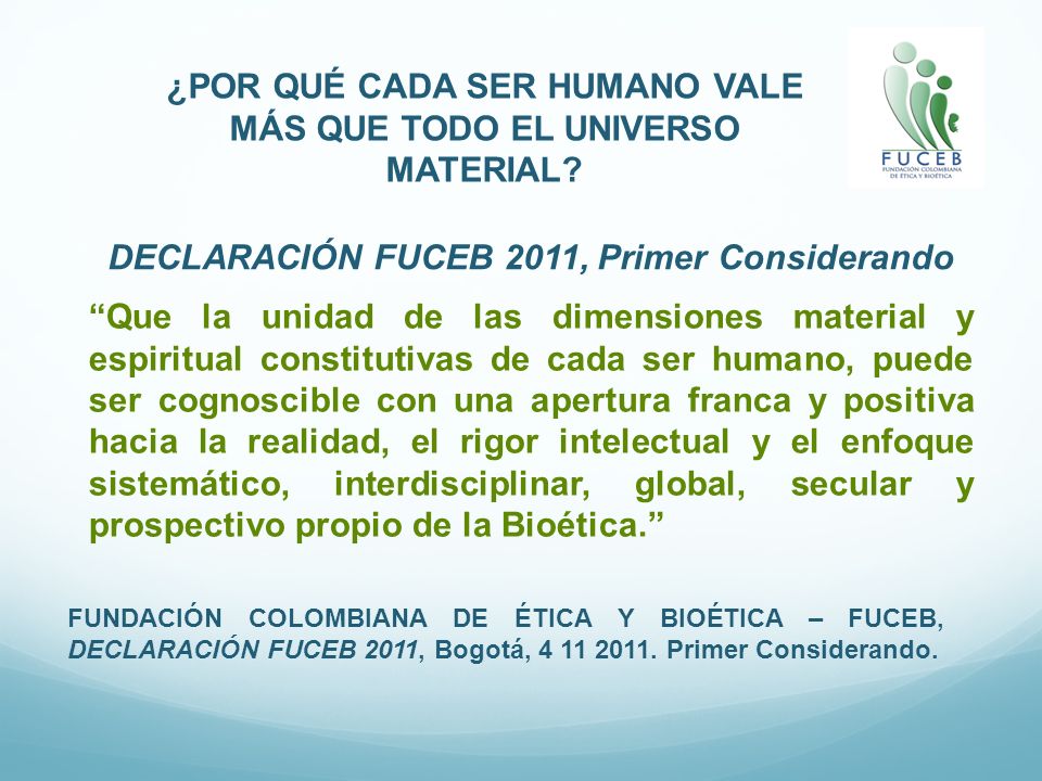 ¿POR QUÉ CADA SER HUMANO VALE MÁS QUE TODO EL UNIVERSO MATERIAL