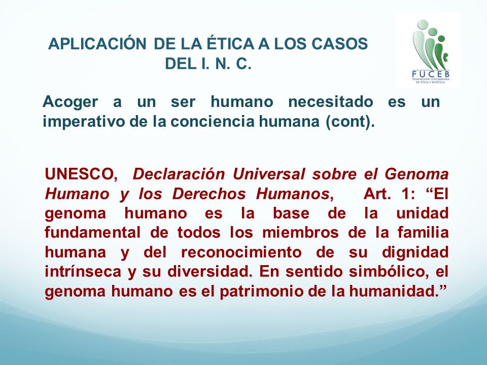 APLICACIÓN DE LA ÉTICA A LOS CASOS DEL I. N. C.