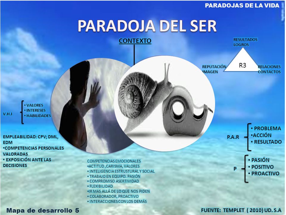 PARADOJA DEL SER CONTEXTO R3 PARECER SER Mapa de desarrollo 5