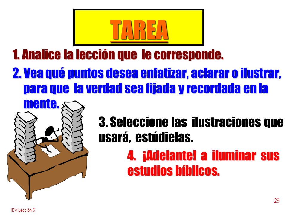TAREA 1. Analice la lección que le corresponde.
