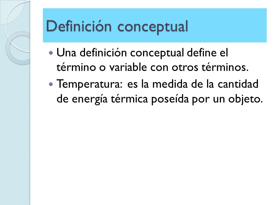 Definición conceptual