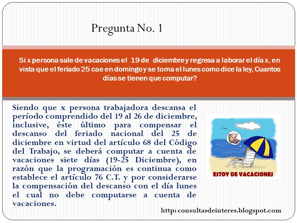 Pregunta No. 1