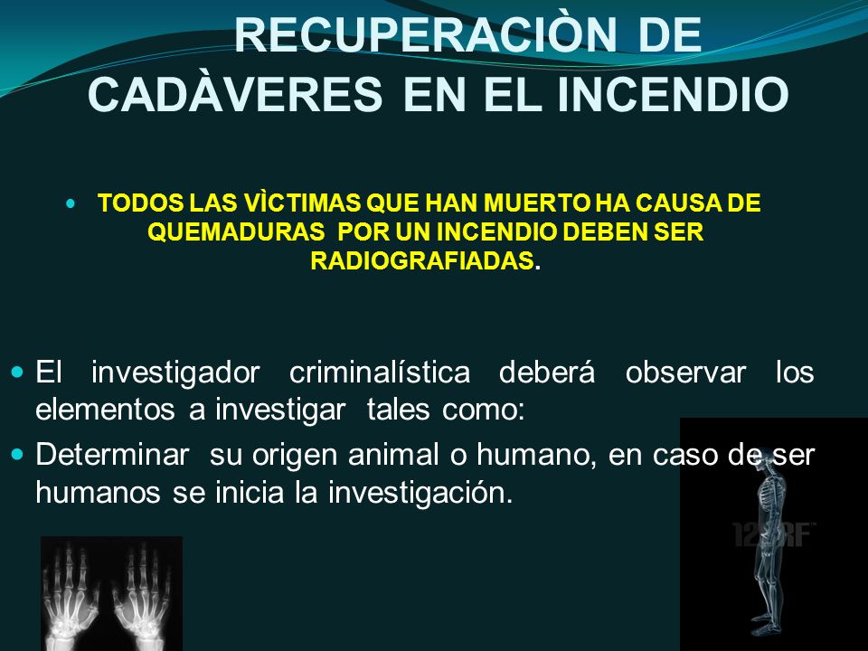 RECUPERACIÒN DE CADÀVERES EN EL INCENDIO