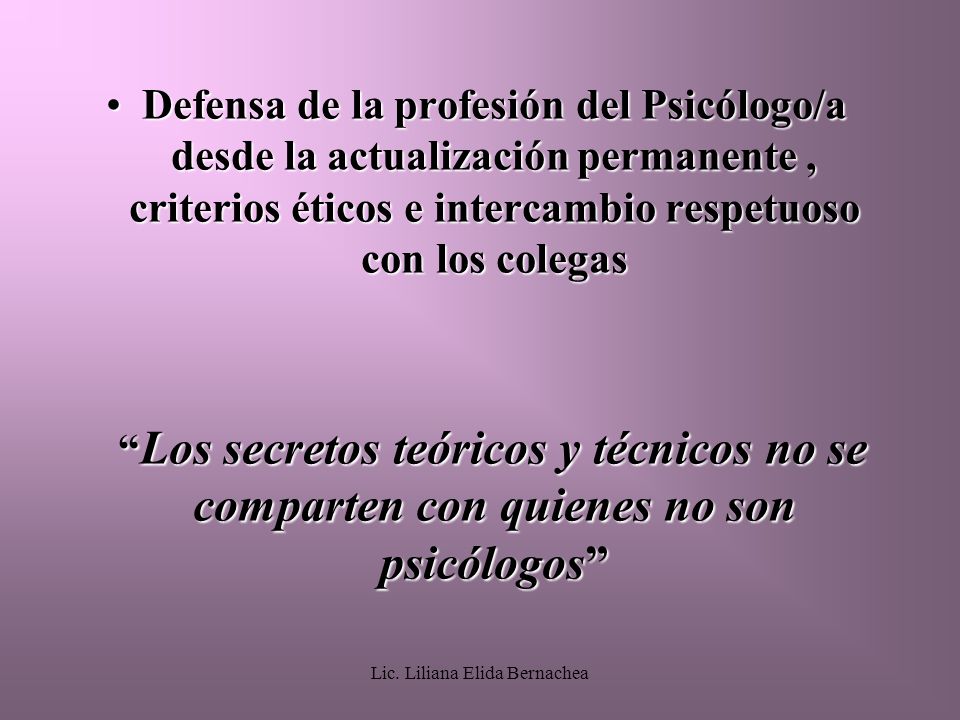 Lic. Liliana Elida Bernachea