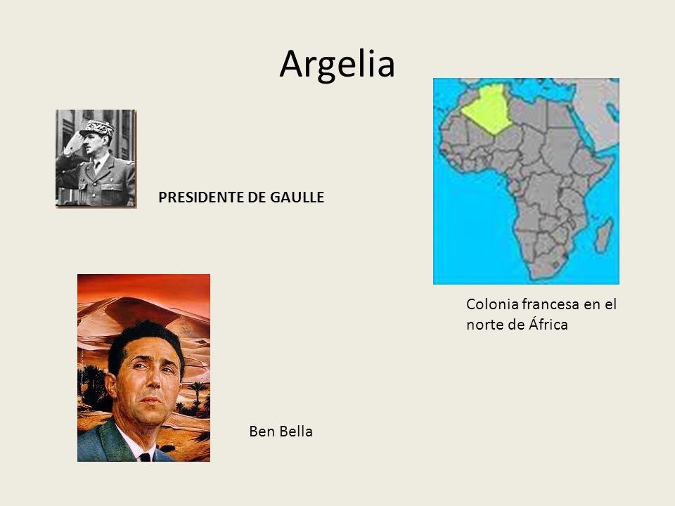 Argelia PRESIDENTE DE GAULLE Colonia francesa en el norte de África