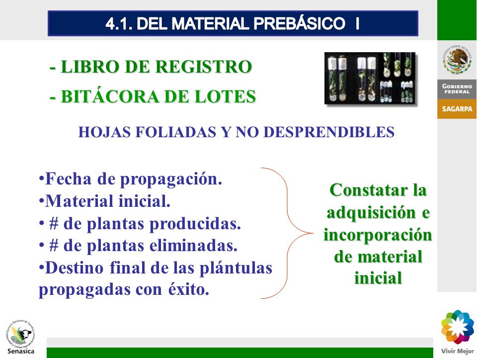 Constatar la adquisición e incorporación de material inicial
