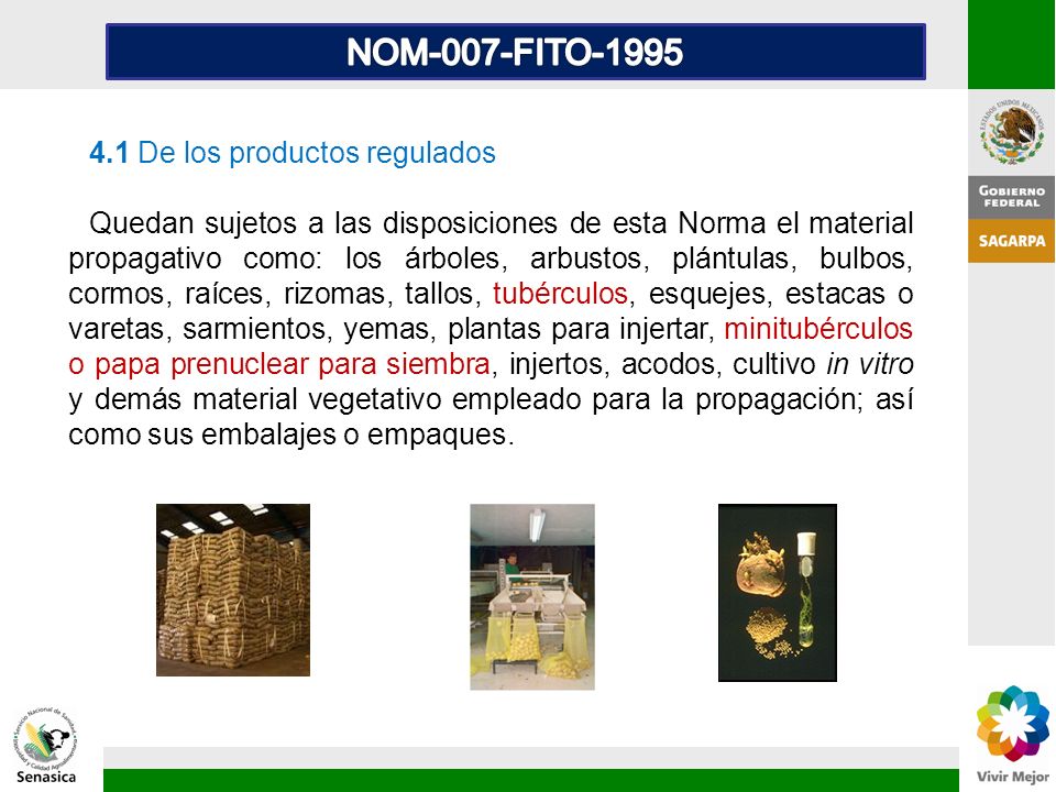 NOM-007-FITO De los productos regulados