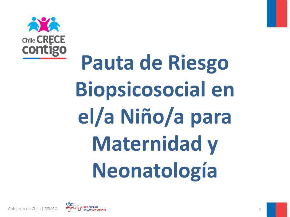 Pauta de Riesgo Biopsicosocial en el/a Niño/a para Maternidad y Neonatología