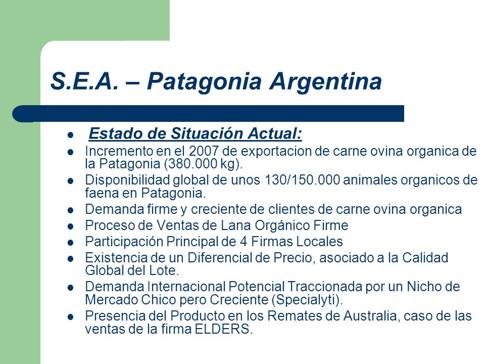 S.E.A. – Patagonia Argentina