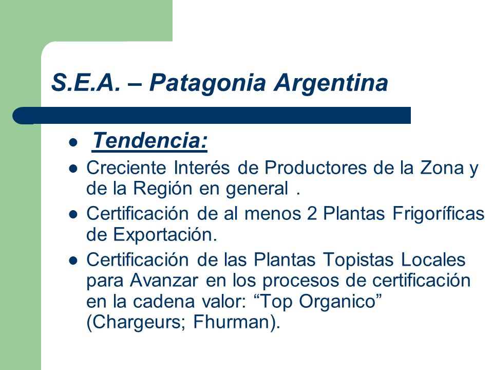 S.E.A. – Patagonia Argentina