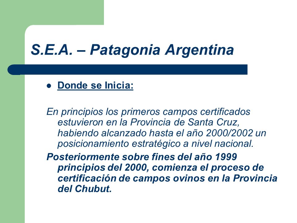 S.E.A. – Patagonia Argentina